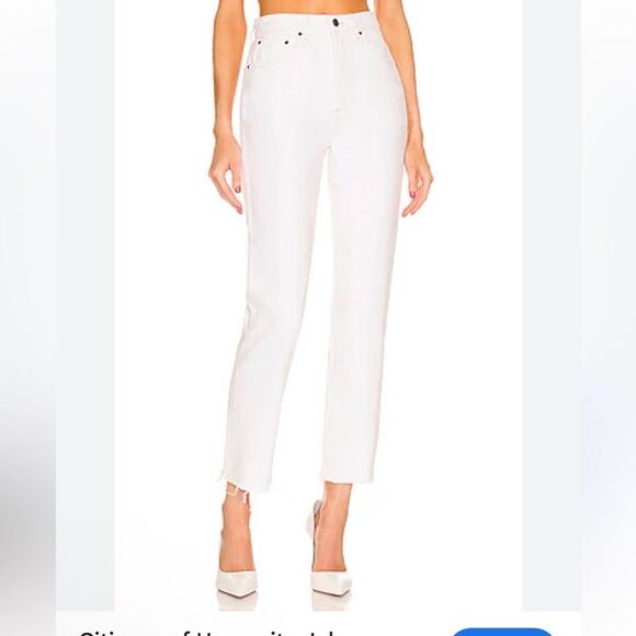 Citizens Of Humanity Jolene jeans High Rise Vintage Slim White denim Revolve 32 - Picture 1 of 9